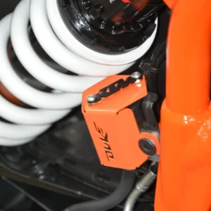 PROTECTOR BOMBA FRENO TRASERA INOX KTM 200 NARANJA
